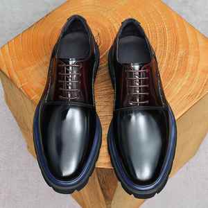 Genuine Leather Men's German <b>Trainers</b>, Breathable Casual Sneakers, Retro Versatile Non-Slip Flat-Couple <b>Trainers</b> - Product Image 1