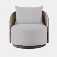 Canapé rotatif de loisirs en aluminium tissé en corde pour terrasse mobilier d'extérieur chaise pivotante pour balcon