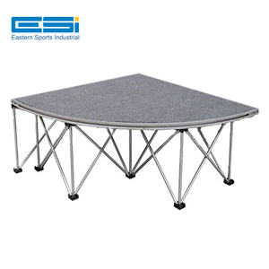 ESI Plate-forme de scène pliable modulaire portable antidérapante en aluminium avec contremarches mobiles pour événements - Product Image 5