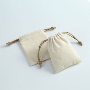 Promotional Recycle Organic Cotton Small Canvas <b>Fabric</b> Gift Drawstring Dust <b>Bag</b> Jewelry Packaging Pouch <b>Bags</b> - Product Image 5