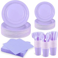 Ensemble de vaisselle jetable Magic Lights, assiettes en papier, gobelets, serviettes, vaisselle de fête, fournitures de fête, ensemble de vaisselle de fête