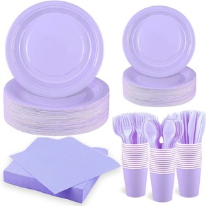 Juego de Platos, Vasos y Servilletas Desechables de Papel con Diseño de Luces Mágicas, Vajilla para Fiestas, Artículos para Fiestas - Product Image 4