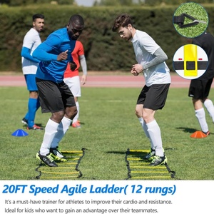 Équipement de football professionnel pour enfants et jeunes, réglable, comprenant 6 poteaux d'agilité flexibles, kit de poteaux d'entraînement de football - Product Image 5