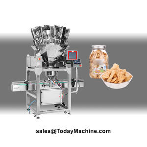 เครื่องบรรจุและชั่งน้ำหนักอัตโนมัติสำหรับข้าวโพด ข้าว อาหารเม็ด ถั่ว ข้าวโพดคั่ว ขนมกุ้ง ขนมขบเคี้ยว บรรจุในขวดและกระป๋อง - Product Image 2