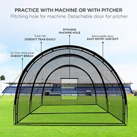Personnalisé 22FT Portable Durable Pvc Hdpe Pp Noir Sleevelet Baseball Frappeur Cage Net
