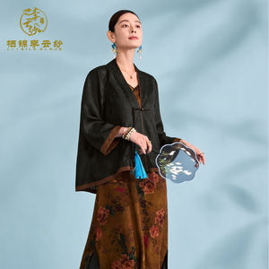 Chinese Style Jacket Fashionable Xiangyun Gauze <b>Cardigan</b> <b>Short</b> Outerwear Top in Large Size - Product Image 5