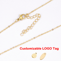 Chaîne de Collier en Acier Inoxydable en Gros, Personnalisée, Plusieurs Tailles et Couleurs, pour la Fabrication de Bijoux Fantaisie, de Colliers à Pendentif et d'Accessoires DIY