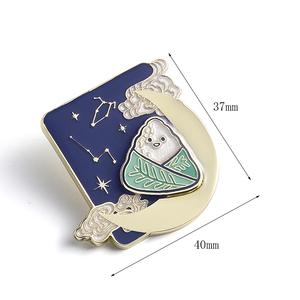 Custom Logo Irregular Tourist Souvenir Gift Zongzi Metal <b>Pin</b> <b>Badge</b> - Product Image 3