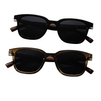 Lunettes de soleil polarisées de luxe personnalisables effet bois 2026 pour femmes et unisexe, avec logo personnalisé et monture carrée