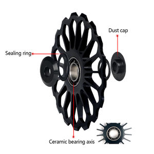 Dérailleur arrière en céramique pour vélo, poulie de guidage, en fibre de carbone, pour <span class=keywords><strong>shimano</strong></span> 6800 R8000 <span class=keywords><strong>R7000</strong></span>, 17T - Product Image 6