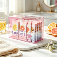 Emballage pliable transparent en PET de qualité alimentaire personnalisé pour la présentation de thé aux fruits, de boissons et les coffrets cadeaux