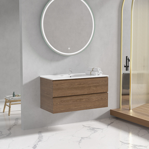 Customized Mounted Solid Wood <strong>Bathroom</strong> Vanity Plywood <strong>Bathroom</strong> Cabinet <strong>Storage</strong> With Wash <strong>Basin</strong> Cabinet - Product Image 2
