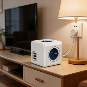 Multiprise Cube <span class=keywords><strong>Irlande</strong></span> 3 prises CA 2 USB-A 1 Type-C PD CE pour voyages en <span class=keywords><strong>Irlande</strong></span> - Product Image 1