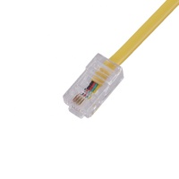 Divisor de adaptador de cable de línea telefónica RJ11 6P4C Personalizado 1 macho a 2 cables de comunicación de cableado hembra