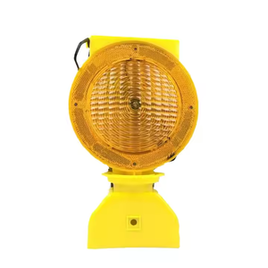 Yellow LED Barricade Flasher Light / Amber Road Cone Solar Barricade Light WARNING Safety - Product Image 1