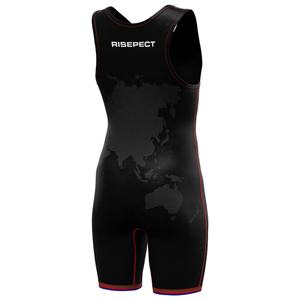 ชุดนักมวยปล้ำสีดำแบบซับลิเมชั่น คุณภาพพรีเมียม ทนทาน เหมาะสำหรับยกน้ำหนัก ลายธีมโลกสงบสุข - Product Image 4