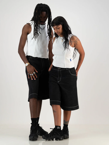 VARLDENS Nouvelle Collection Haute Couture Vêtements de Travail Bermuda Shorts Monochrome Streetwear Point Contraste Respirant Denim Tailles S-5XL - Product Image 2