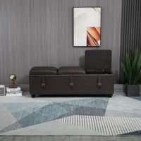 Banc de rangement ottoman moderne en tissu réglable pour usage intérieur, idéal pour chambre, hôpital, hôtel, appartement, et comme meuble de salon