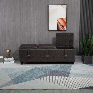 <span class=keywords><strong>Banc</strong></span> <span class=keywords><strong>de</strong></span> <span class=keywords><strong>rangement</strong></span> ottoman moderne en tissu réglable pour usage <span class=keywords><strong>intérieur</strong></span>, idéal pour chambre, hôpital, hôtel, appartement, et comme meuble <span class=keywords><strong>de</strong></span> salon - Product Image 5