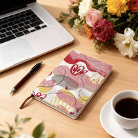 Carnet en cuir PU personnalisé par sublimation, A6, couverture blanche vierge, pages lignées, journal d'affaires, agenda promotionnel