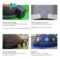 Sayok 100% Blackout 5m 16.4ft Blow Up Planétarium Cinéma Tentes Star Theatre Mini Gonflable Planétarium Projecteur Tente