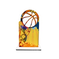 Logo personnalisé natation/rugby/basket-ball/volley-ball/corne de pom-pom girl plaque de récompense trophée sportif vierge sublimation