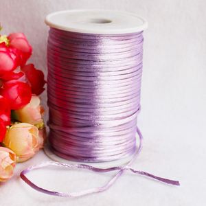 Cordón de Satén de Poliéster Colorido de Alta Calidad y al Mejor Precio, Cordón de Seda para Macramé y Bisutería - Product Image 2