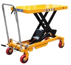 500kg 800kg 4 roues plate-forme manuelle voiture tables élévatrices à pied détachables <span class=keywords><strong>Table</strong></span> élévatrice à ciseaux hydraulique 1ton - Product Image 2
