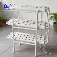 Rak Budidaya Tanpa Tanah Profesional 3 Tingkat Anti Korosi PVC Saluran NFT untuk Produksi Sayuran dan Herbal Dalam Ruangan