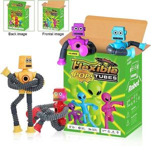 Juguete Robot Telescópico con Ventosa LED que Cambia de Forma, Tubos Sensoriales Pop Fidget para Niños 2024 - Product Image 2