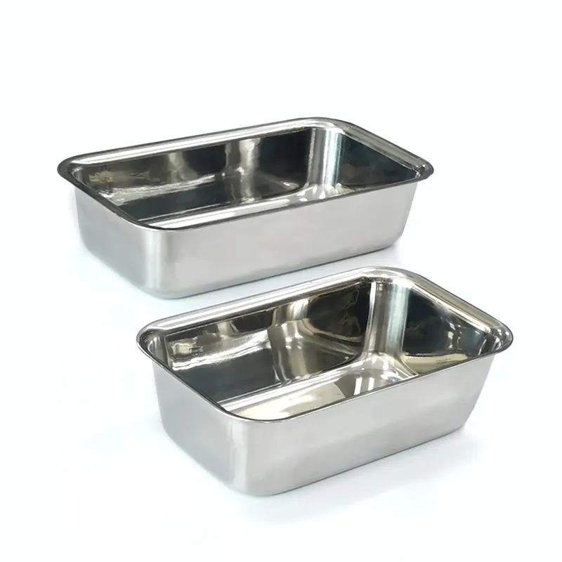 Customized OEM Stainless Steel Mirror Polished Deep Requant Rectangle Brownie Cake Mould Pan Tray