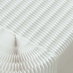 <span class=keywords><strong>Table</strong></span> pliante en papier Kraft en accordéon écologique, meuble de salon, pied Flexible ovale en nid d'abeille - Product Image 5