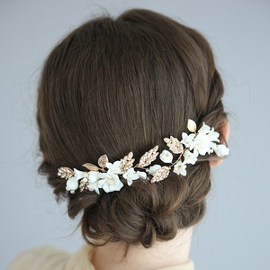Wholesale Fashion Jewelry Set Ceramic Flower Wedding Headpiece <strong>Hair</strong> Accessories <strong>Bridal</strong> <strong>Hair</strong> <strong>Pins</strong> for Women - Product Image 2