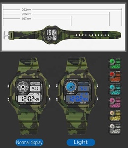 <span class=keywords><strong>G</strong></span> นาฬิกากีฬาจอแสดงผล LED ดิจิตอลอำพรางสีหรือสีใดๆ - Product Image 6