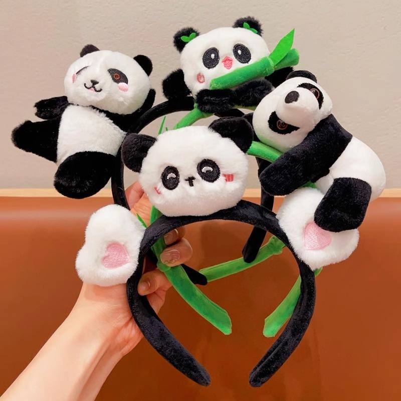 Exquisite High Quality Bamboo Hair Band with Cute Panda Design New Style Sweet Flower Hair Accessory Headband