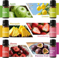 Huile parfumée aux fruits, lot de 6 pièces, également pour diffuseur à bâtonnets, fabrication de bougies, savon artisanal, rehausseur de parfum pour lessive, huile essentielle multi-usages