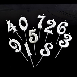 Nouvelles décorations de fête pour bébés filles et garçons : bougies numériques à paillettes, bougies d'anniversaire en forme de chiffres, décorations de gâteau, bougies artistiques - Product Image 3