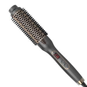 Electric Hair Brush Infrared Heating Negative Ion Round Roller Comb For Dry Hair Styling 2 In 1 Massage Function - Product Image 3