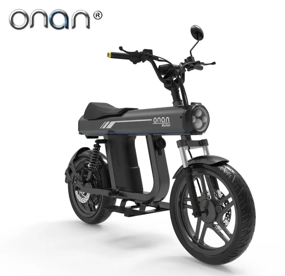 ONAN Bullet-S 2019 Citycoco 2 Roda Skuter Swaimbang 16 Inci 2000W Sepeda Motor Skuter Listrik