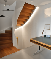VIKO Vente à chaud d'escaliers incurvés en bois trempé pour pédales d'intérieur