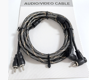 <b>Amplifier</b> Cable Nylon Braided 2 RCA Dual Channel Pure Copper Wire for <b>Car</b> Audio - Product Image 2