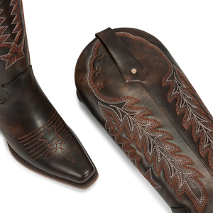 WETKISS-<span class=keywords><strong>Bottes</strong></span> de cowgirl brodées <span class=keywords><strong>western</strong></span> à talon épais, style rétro des années 70, pour femmes, Offre Spéciale - Product Image 5