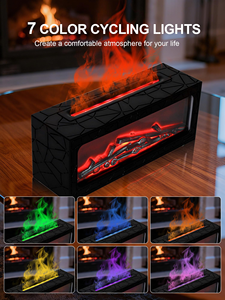 Aroma <b>Essential</b> <b>Oil</b> Fireplace <b>Diffuser</b> Colorful Flame <b>Diffuser</b> Bonfire Fireplace Humidifier - Product Image 5