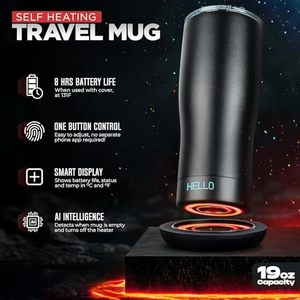 Mug intelligent <span class=keywords><strong>GOGOLIN</strong></span> 550 ml à contrôle de température - Gardez votre café au chaud pendant 8 heures, écran LCD, gobelet isotherme en acier inoxydable auto-chauffant - Product Image 1