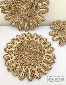 Hot Selling from Vietnam Seagrass <b>Placemat</b> and Coaster Set Handcrafted <b>Glass</b> Tabletop Accessories - Product Image 5