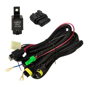 fog light lamp wiring harness with LED 12V 40A Car Fog Lights Switch Wire Harness with relay for Volkswagen