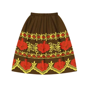 High Quality Hawaiian Island Style Handmade Women Clothing Custom Casual Floral Design Skirt For Women