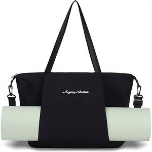 Échantillon gratuit – Sac fourre-tout de sport grande capacité personnalisé avec porte-tapis de yoga – Sac fourre-tout décontracté et écologique pour Pilates et fitness - Product Image 2