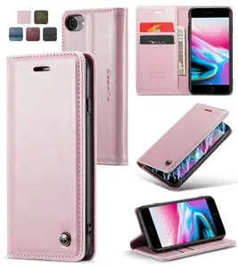 CaseMe Top Rank Lieferanten hülle für iPhone 7 8 plus Brand Fashion Android Handy hülle für iPhone 8 plus Leder Brieftasche Hülle