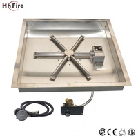 Kit de brûleur à gaz extérieur en acier inoxydable et système de plaque carrée DIY